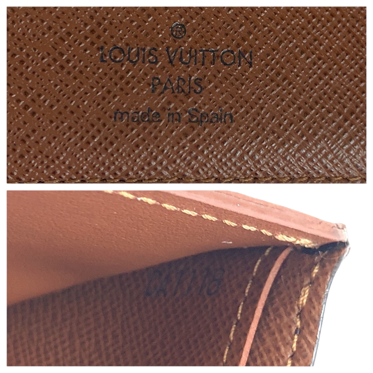LOUIS VUITTON Bifold Wallet M61675 PVC Brown Folding wallet Compact wallet Monogram Portefeuille Marco mens  d
