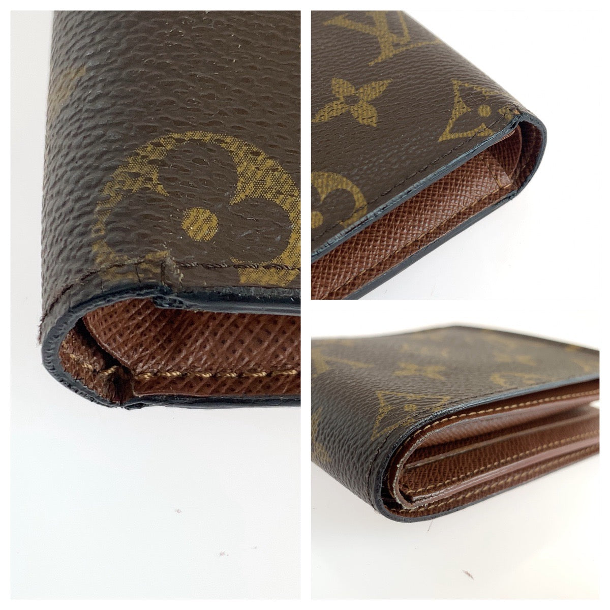 LOUIS VUITTON Bifold Wallet M61675 PVC Brown Folding wallet Compact wallet Monogram Portefeuille Marco mens  d