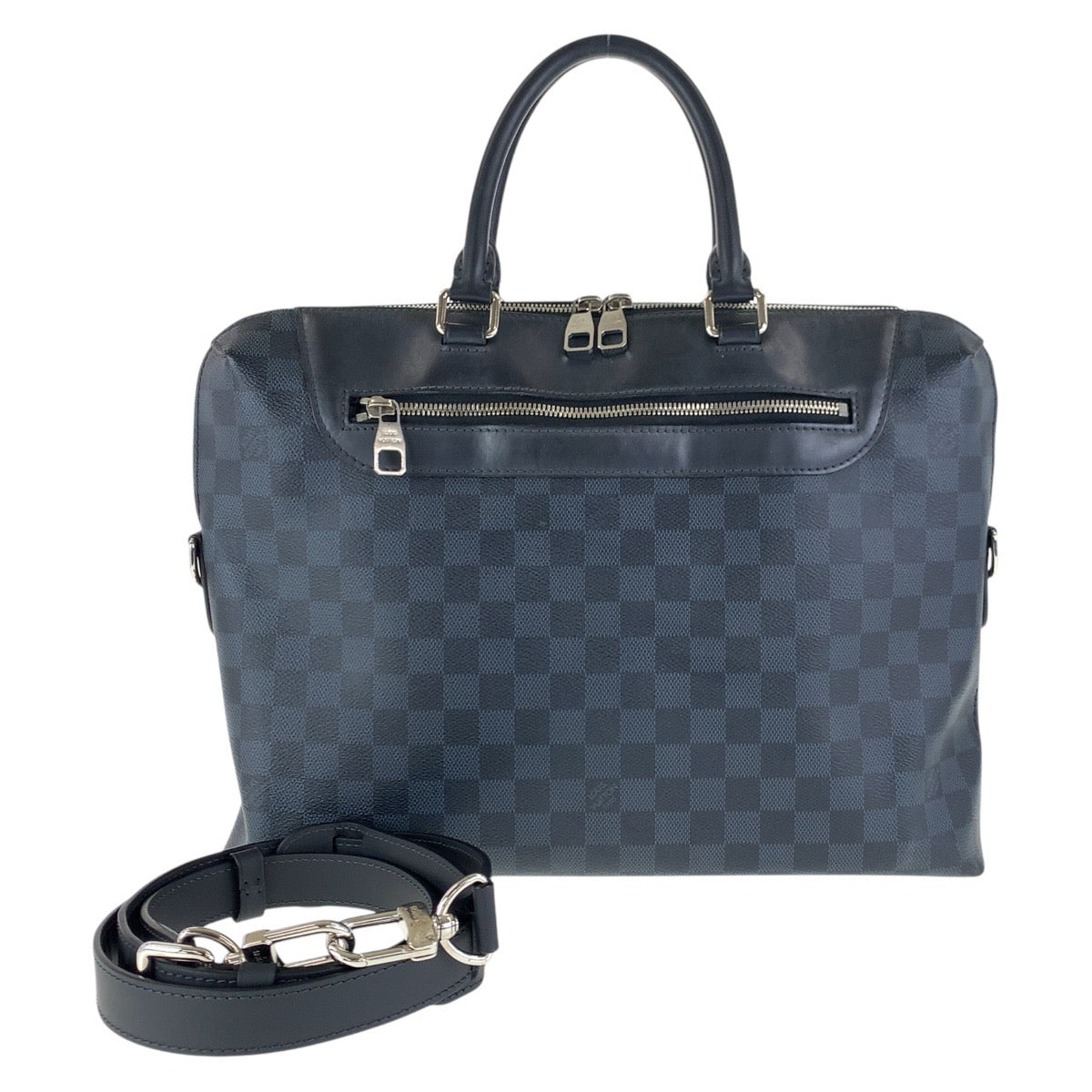 LOUIS VUITTON Business bag N48260 PVC, Leather Black SilverMetal Business bag Briefcase 2way Damier Graphite Porto Documentaion NM mens  d