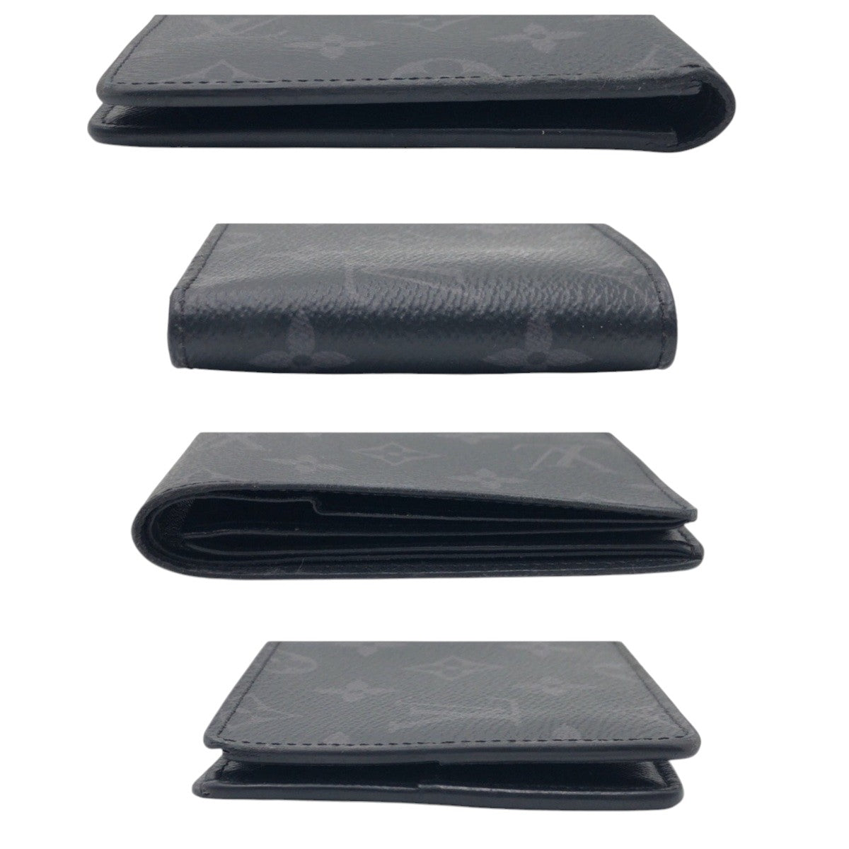 LOUIS VUITTON Bifold Wallet M62294 PVC Black black Bifold Wallet Compact Wallet Monogram Portefeuille Slender mens  d