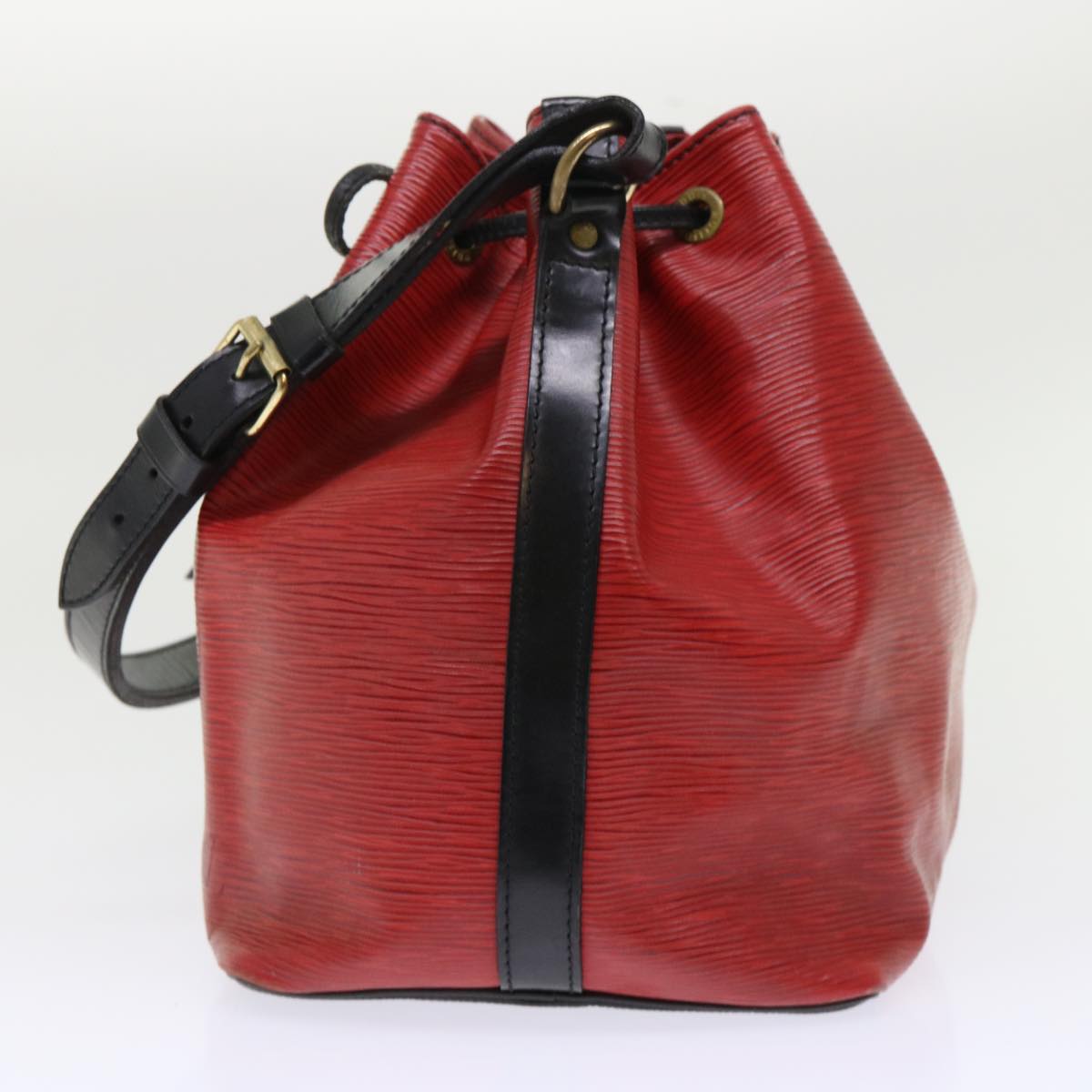LOUIS VUITTON Epi Petit Noe Shoulder Bag Bicolor Black Red M44172 LV  50067