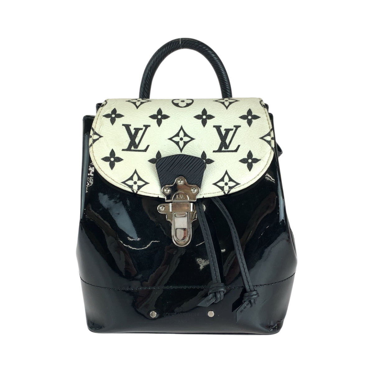 LOUIS VUITTON Backpack M53637 Vernis Black White Backpack Backpack Vernis Monogram Hot Springs Women  d