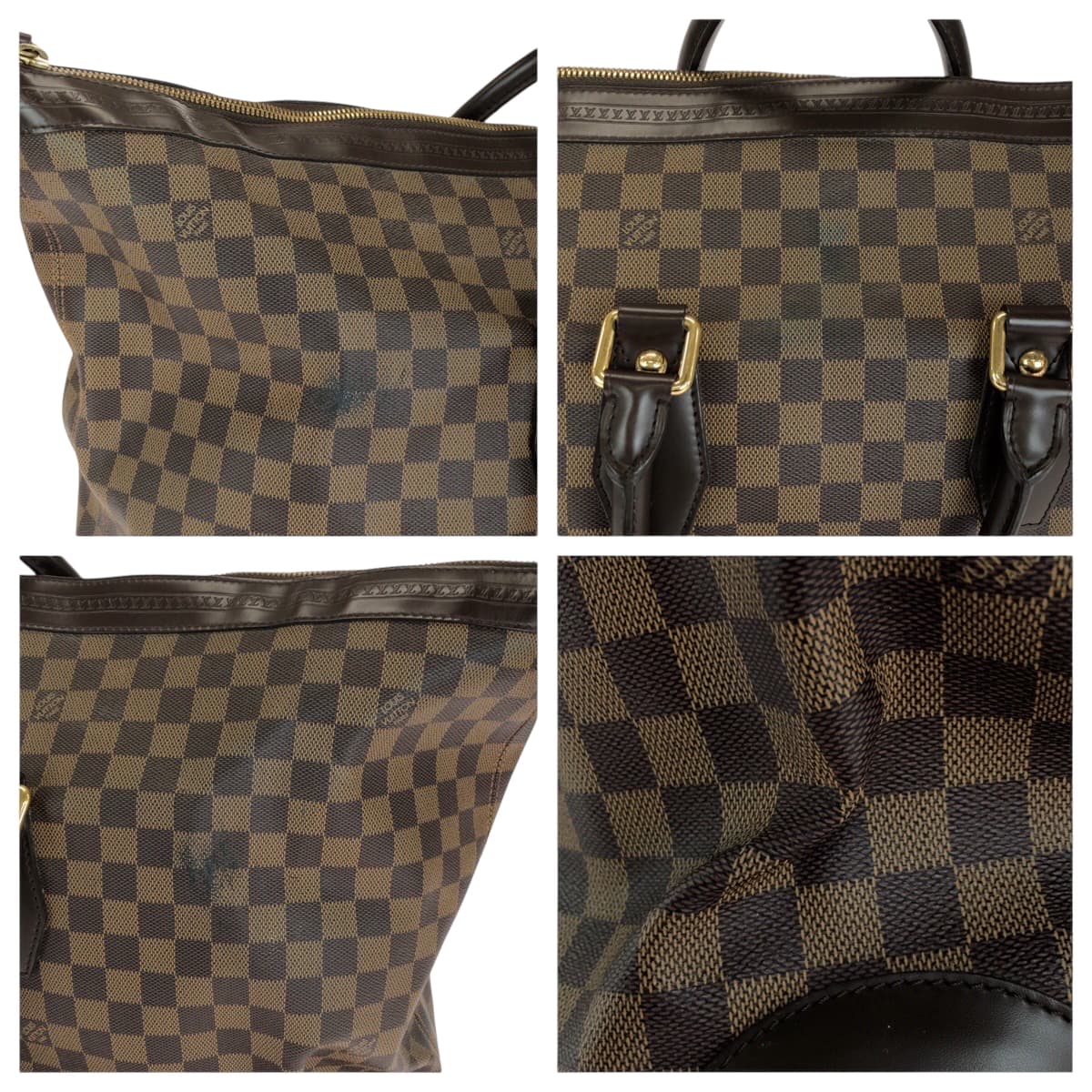 LOUIS VUITTON Boston Duffel bag N41537 PVC Brown Boston Duffel bag Handbag Damier Vaslab Women  d
