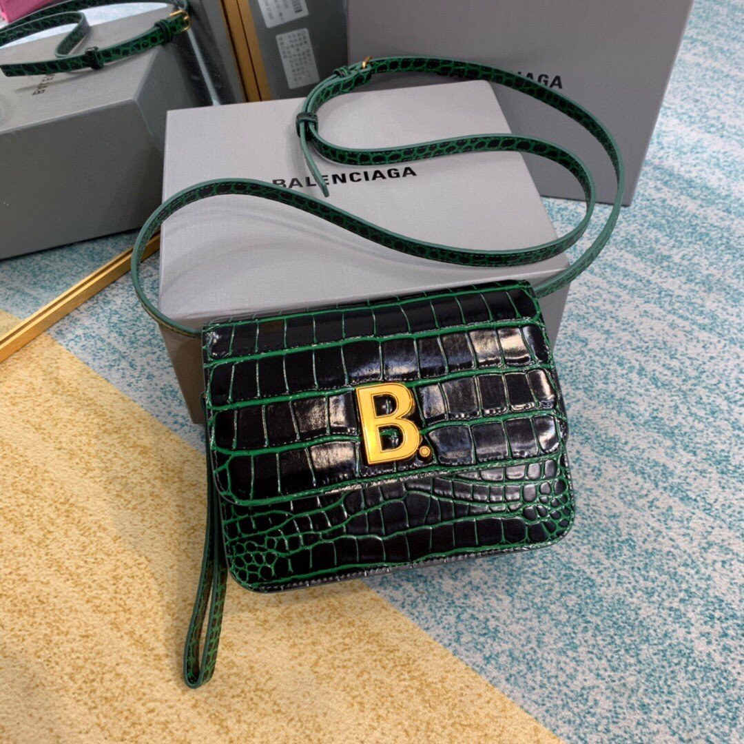 Top Quality Bolso Bandolera B In Dark Green, For Women,  Bags 7in/18cm