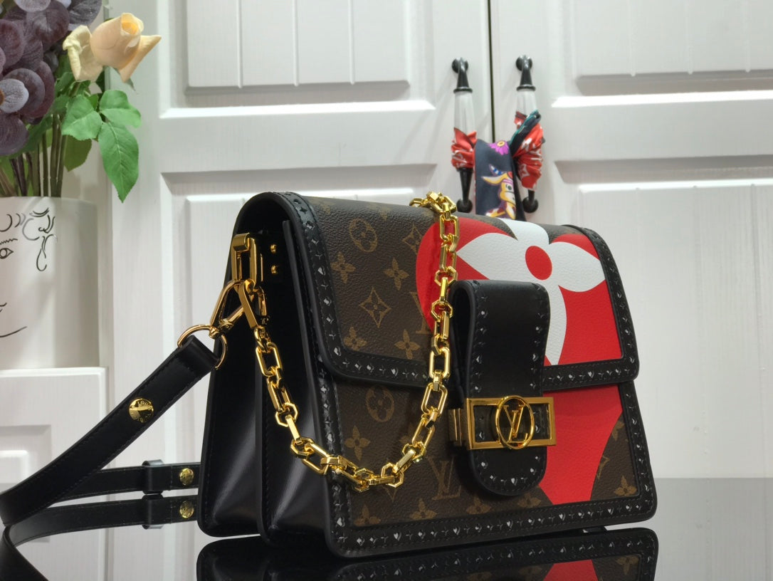 Top Quality Dauphine MM Game On Monogram Canvas By Nicolas Ghesquiere For Women, Womens Handbags, Shoulder And Crossbody Bags 9.8in/25cm Top Quality M57448