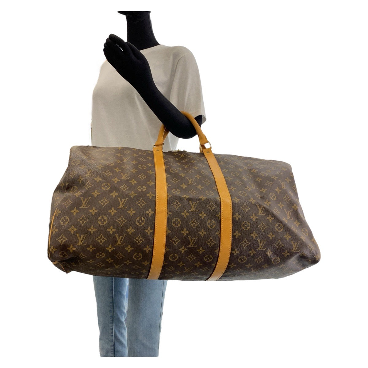 LOUIS VUITTON Boston Duffel bag M41412 PVC, Leather Brown Boston Duffel bag unisex Monogram Keepall  bandouliere 60 Women  d