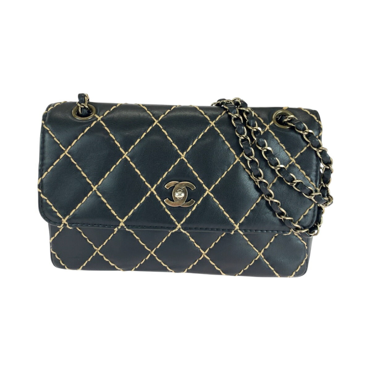 Chanel Wild Stitch Lambskin Shoulder Bag