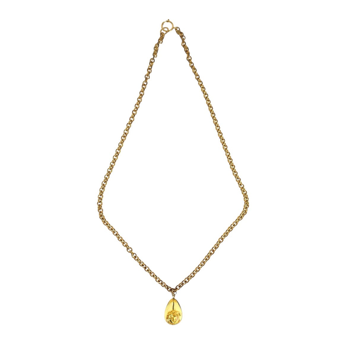 Chanel Metal/Synthetic Resin Teardrop Necklace