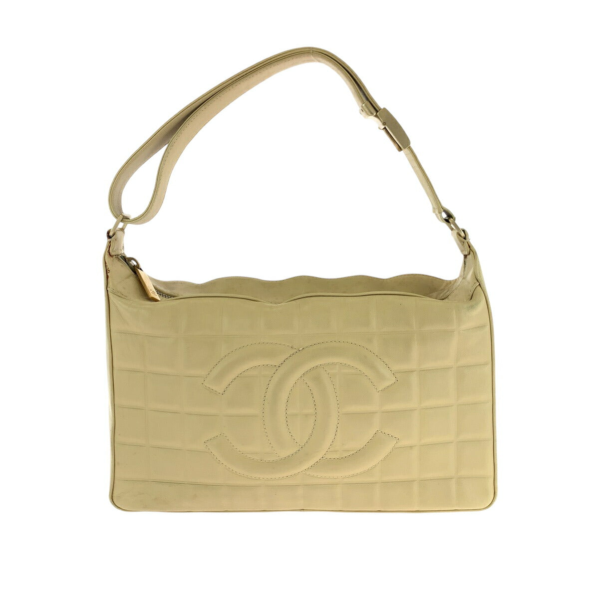 Chanel Coco Mark Choco Bar Lambskin 2way Shoulder Bag Handbag