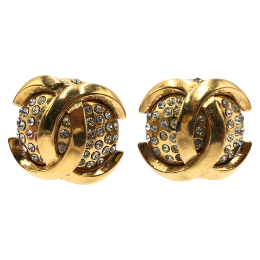 Chanel Metal/Rhinestone Coco Mark Earrings 23