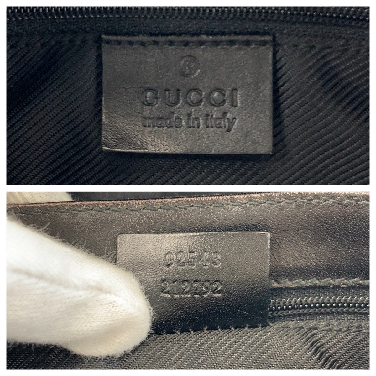 GUCCI Sling bag 92543 GG canvas Black SilverMetal Sling bag Bum bag Women