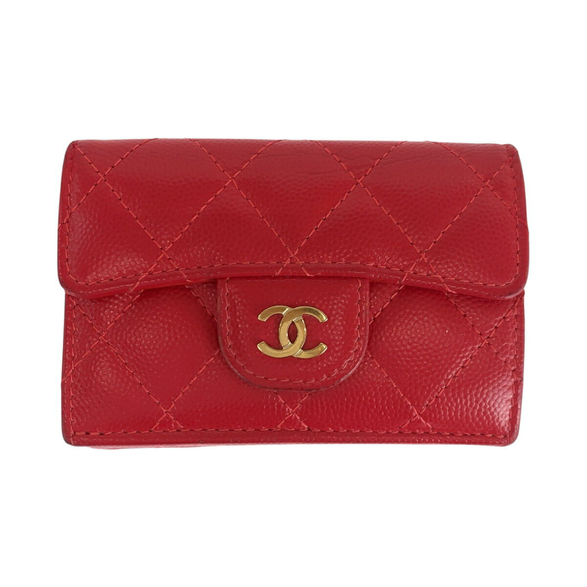 Chanel Matelasse Caviar Skin Compact Wallet