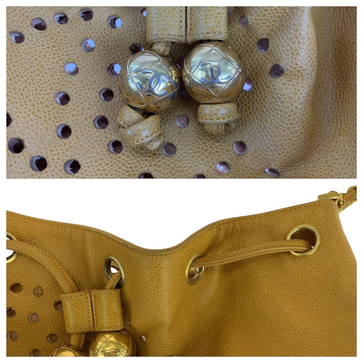 Chanel Triple Coco Mark Caviar Skin Shoulder Bag