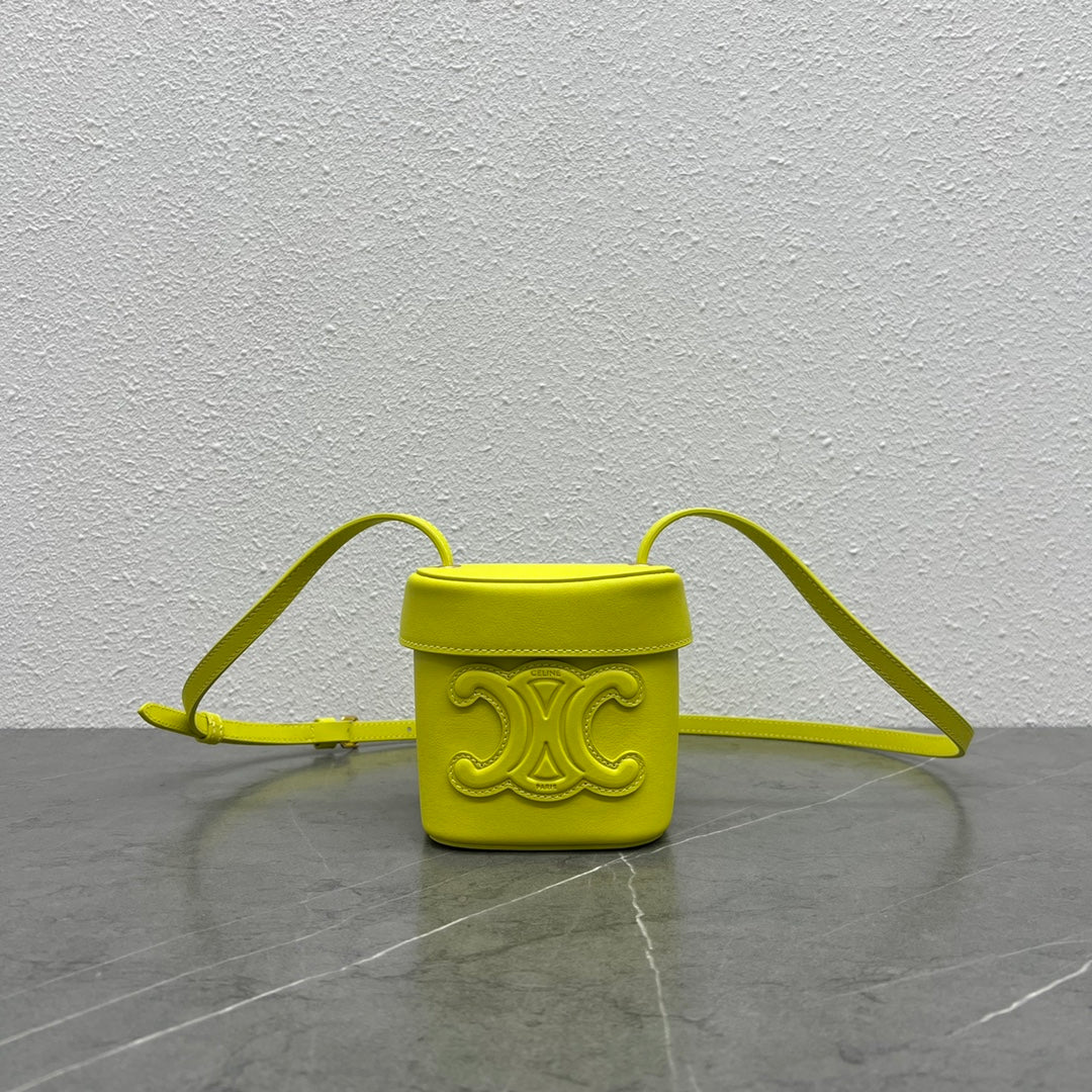 Top Quality Small Box Cuir Triomphe Yellow For Women 4in/11cmÂ 