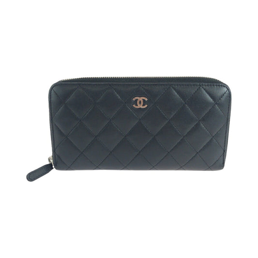 Chanel Matelassé Lambskin Long Zip Wallet