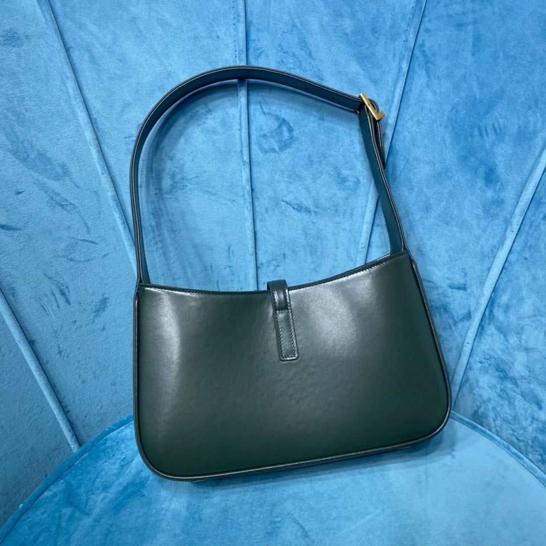 Top Quality Le 5 À 7 Hobo Bag In Smooth Dark Green For Women 9in/23cm YSL 6572282R20W3045