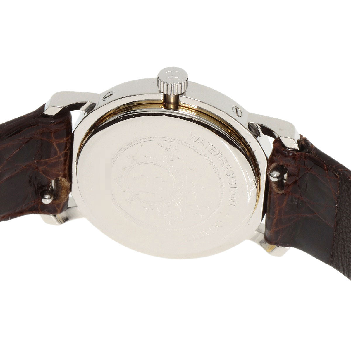 HERMES Watches Quartz Stainless Steel, Leather gold Clipper Ivory dial Women  d