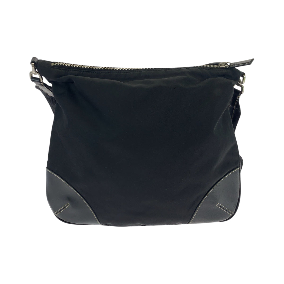 PRADA Shoulder Bag 7 Nylon Black SilverMetal Shoulder Bag pochette Test Triangle With logo Women