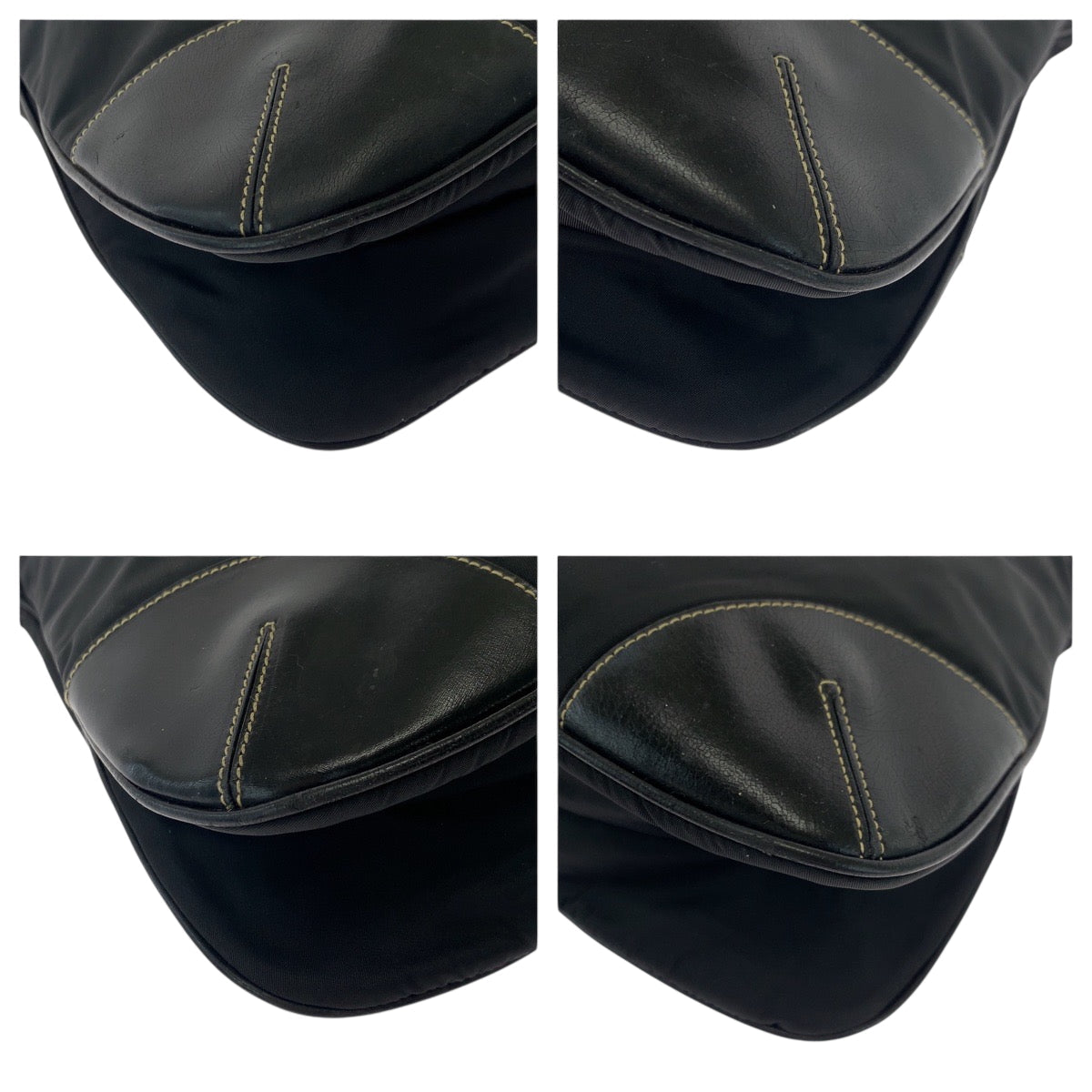 PRADA Shoulder Bag 7 Nylon Black SilverMetal Shoulder Bag pochette Test Triangle With logo Women