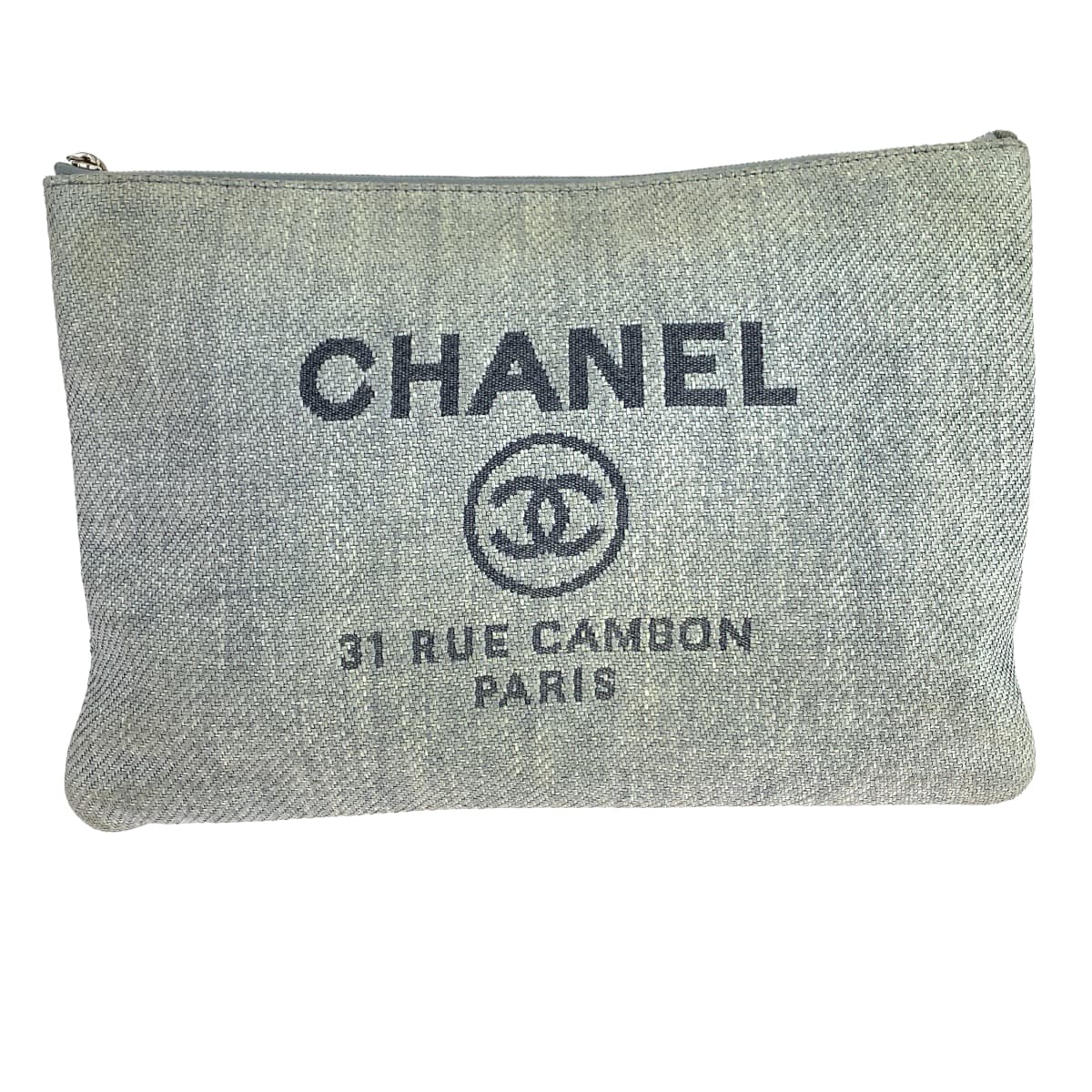Chanel Deauville Cruise Line Canvas Clutch Bag