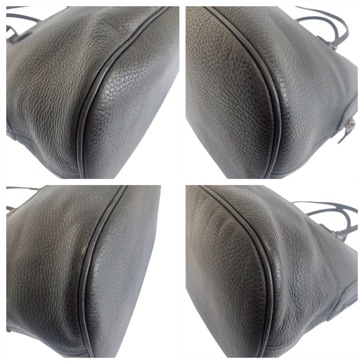 GUCCI Handbag 420023 leather Black Black Beige SilverMetal Sherry line Women