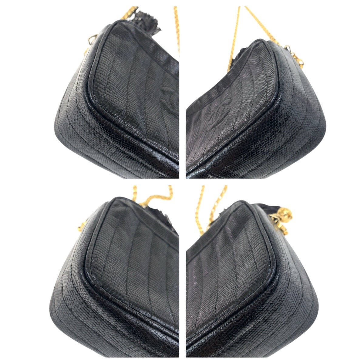 Chanel Coco Mark Lizard Shoulder Bag