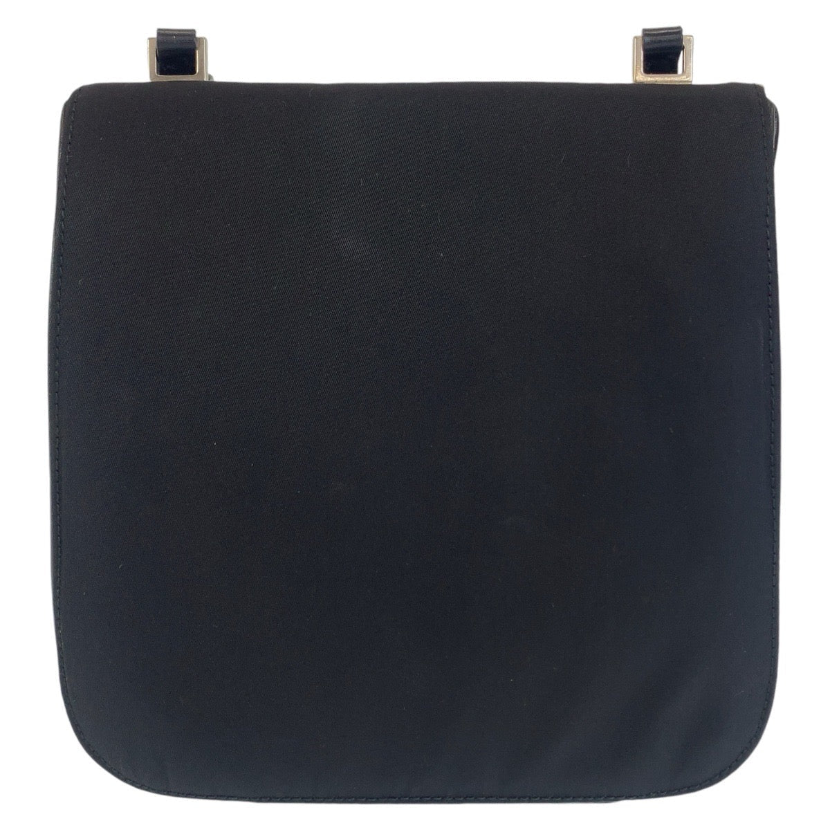 PRADA Shoulder Bag Nylon Black SilverMetal Shoulder Bag pochette Test Triangle With logo Women