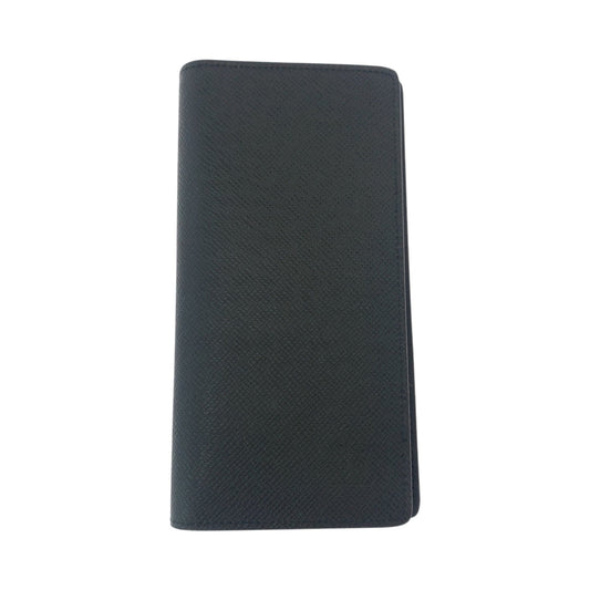 LOUIS VUITTON Long Wallet Purse M30178 Taiga Noir Black SilverMetal Long Wallet Purse Taiga Portefeuille Braza mens