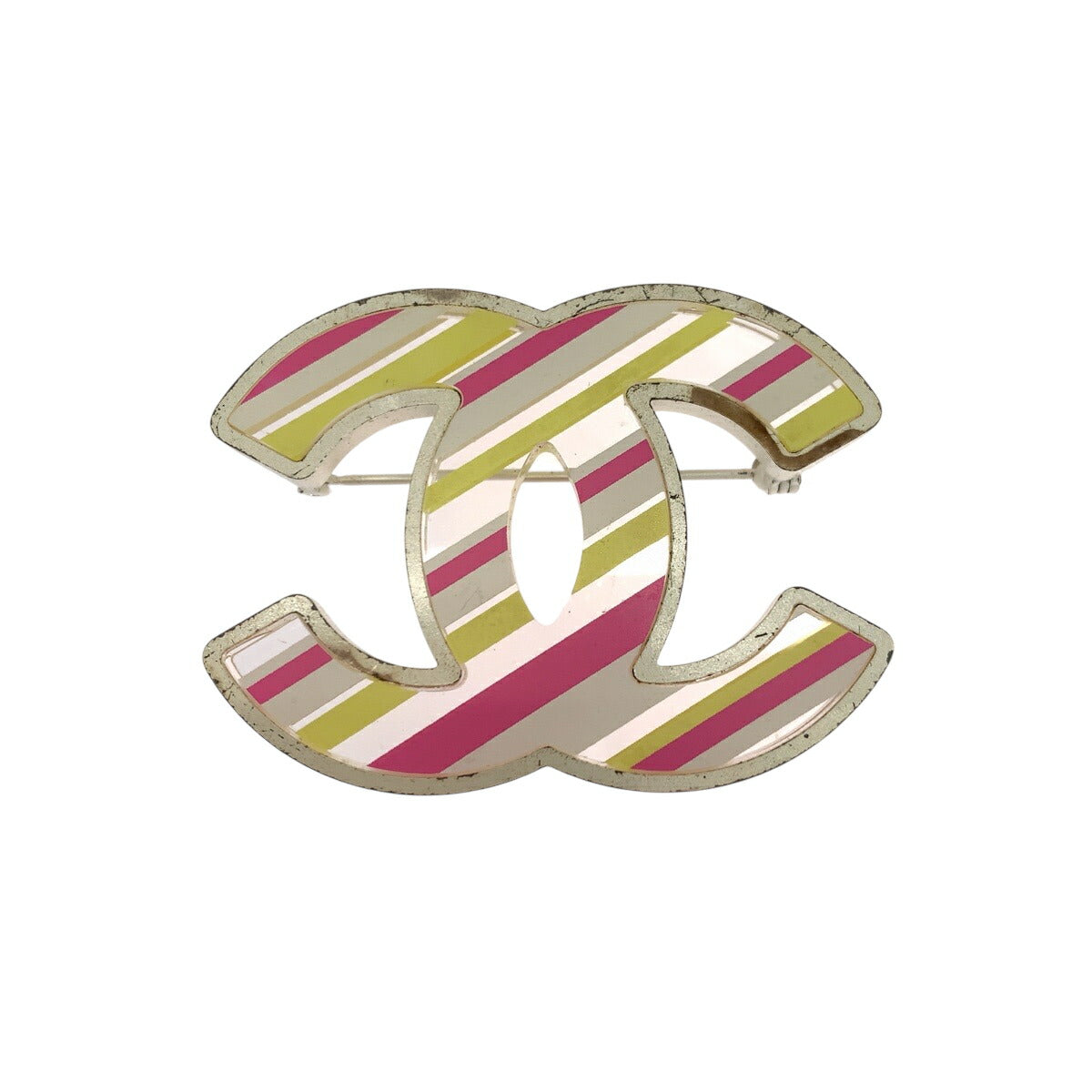 Chanel Coco Mark Stripe Brooch