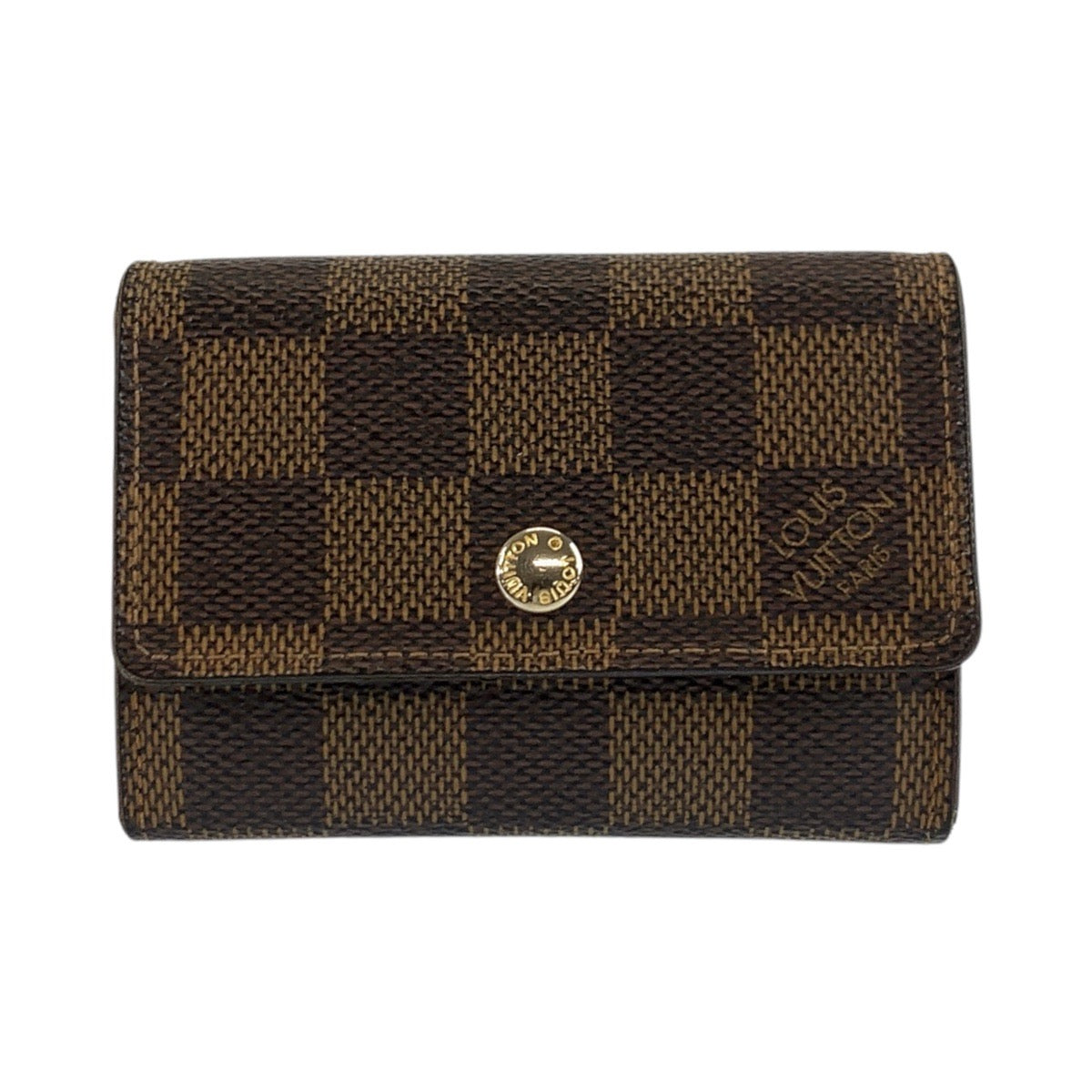 LOUIS VUITTON Coin case N61930 PVC Brown Damier Portonet plat