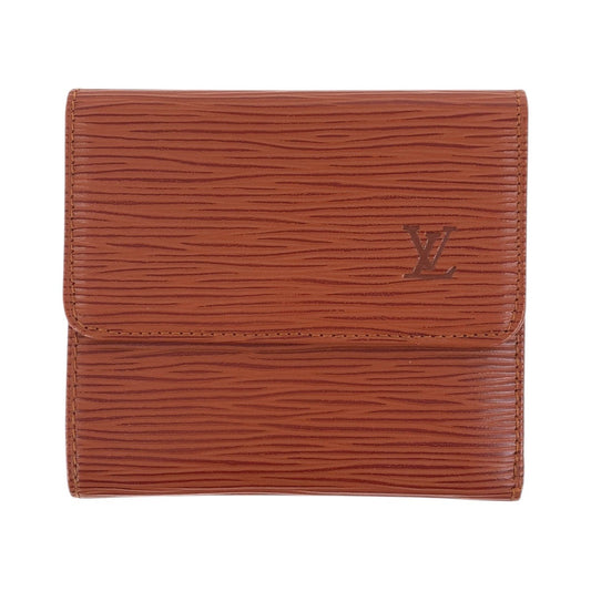 LOUIS VUITTON Tri-fold wallet M63483 leather Kenya Brown Brown Gold Metal Epi Porto Monevier Cartes Crdit