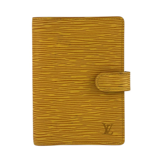 LOUIS VUITTON Notebook cover R20059 leather Tassili Yellow GoldMetal Epi Agenda PM Women