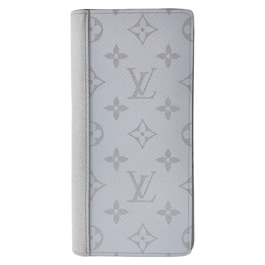 LOUIS VUITTON Long Wallet Purse M30298 PVC Antarctica White SilverMetal Taigalama Portefeuille Braza