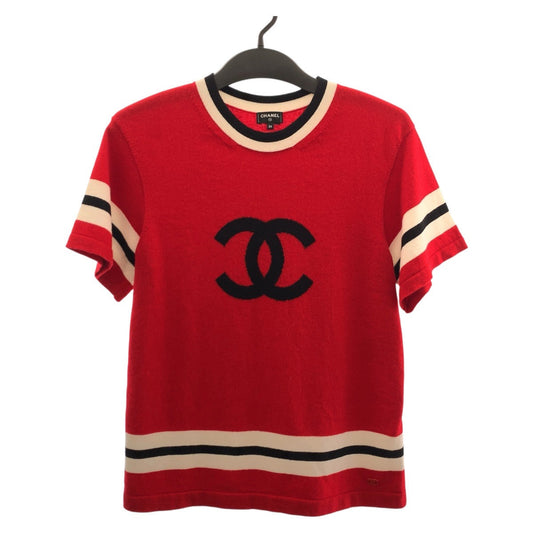 CHANEL knit P77451K11189 cashmere Red COCO Mark 34