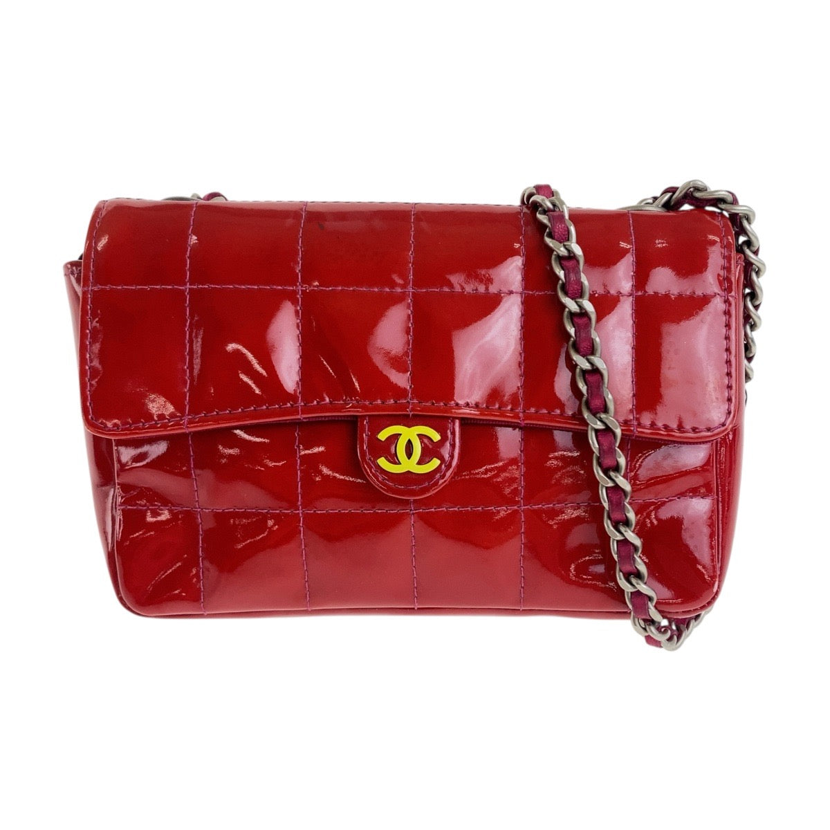 Chanel Choco Bar Enamel 2way Shoulder Bag