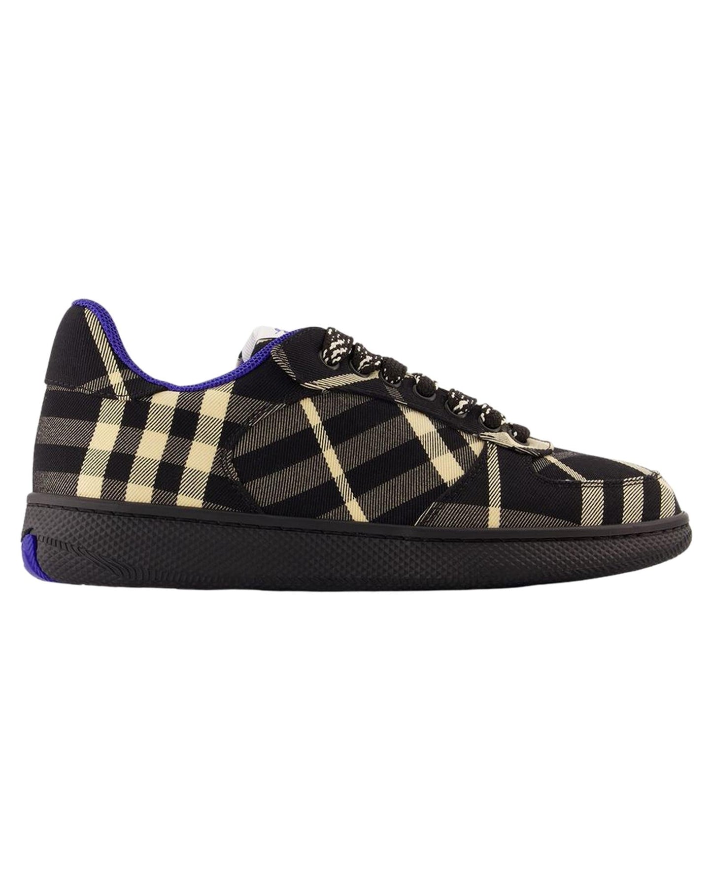 Burberry Arthur Plaid Canvas Sneakers Women Black | Black