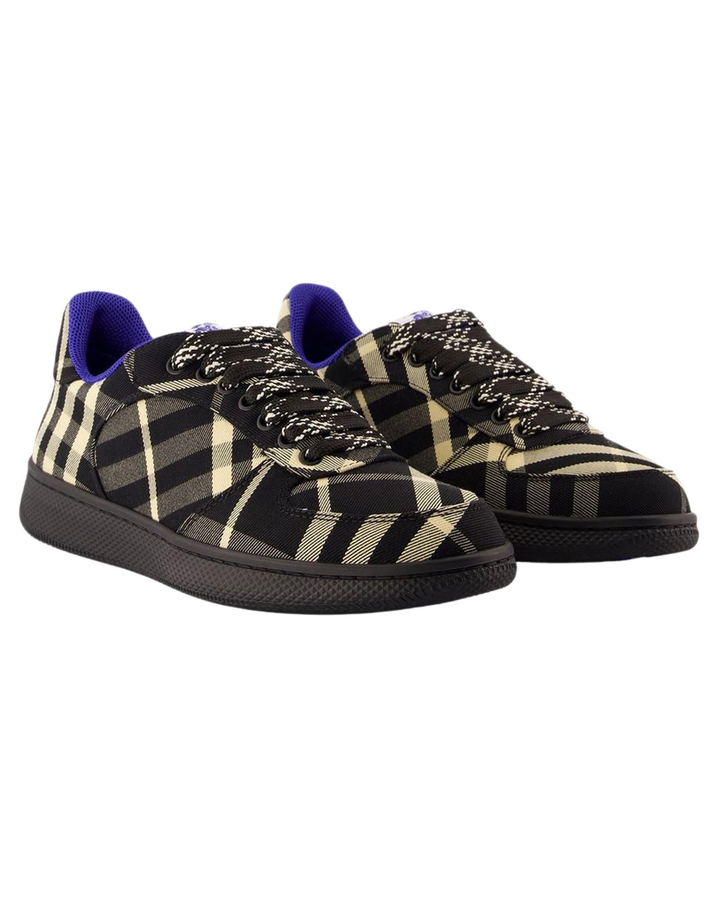 Burberry Checkered Pattern Sneakers Women Black | Black