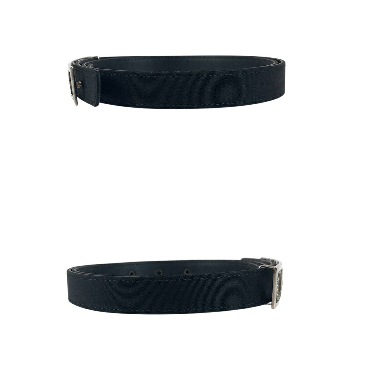 Chanel Logo Line Stone Leather Belt