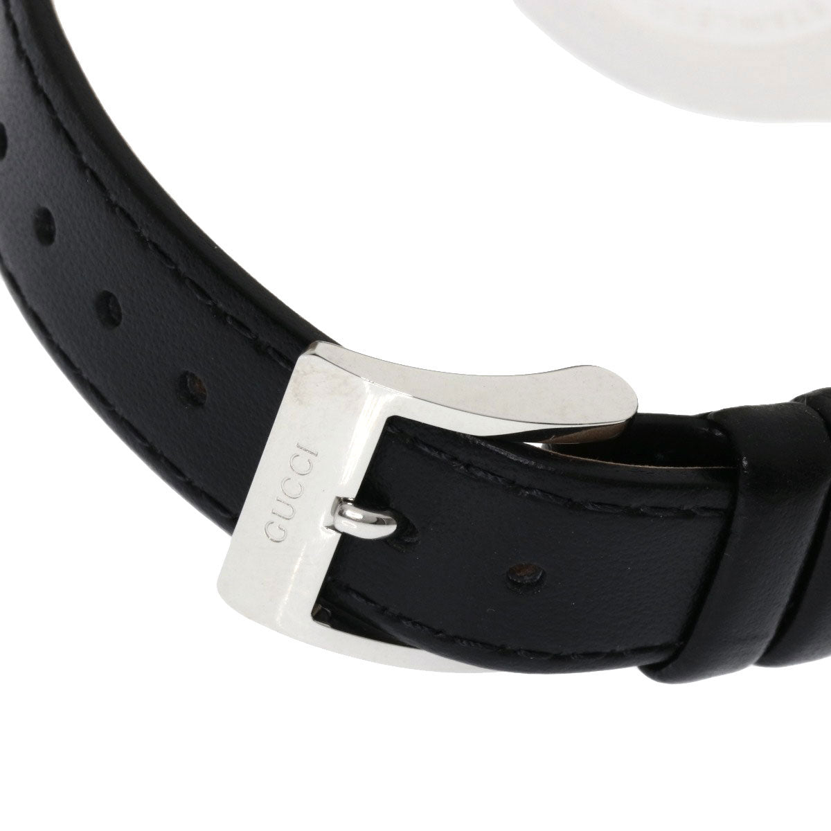 GUCCI Watches Quartz Stainless Steel, Leather black 5500M black dial mens  d
