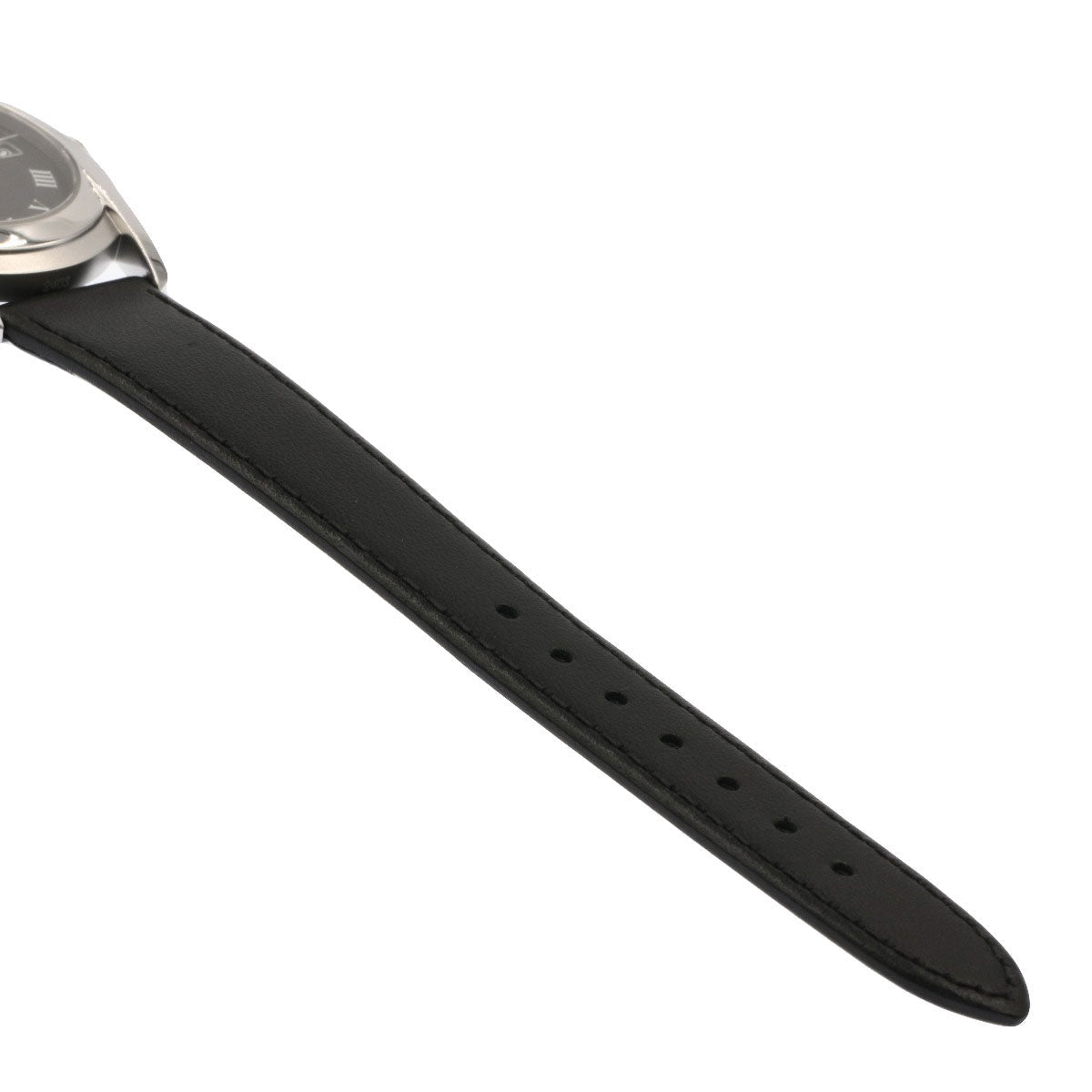 GUCCI Watches Quartz Stainless Steel, Leather black 5500M black dial mens  d