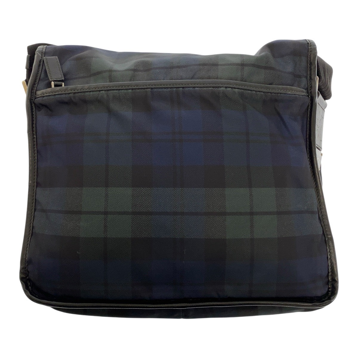 PRADA Shoulder Bag Nylon Green Blue Black Silver Metal Test Triangle With logo