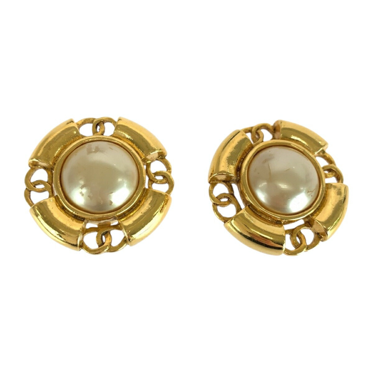 Chanel Coco Mark Faux Pearl Earrings