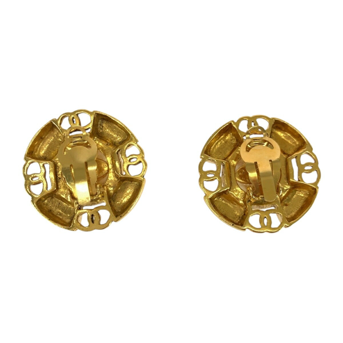 Chanel Coco Mark Faux Pearl Earrings