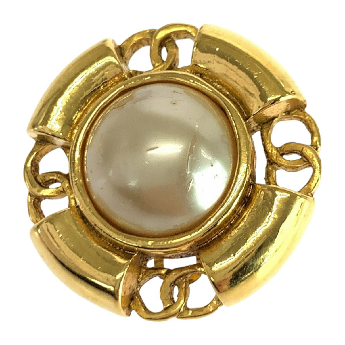 Chanel Coco Mark Faux Pearl Earrings