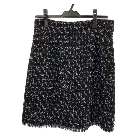 CHANEL skirt P29310V19329 wool Black Pink Black Metal tweed COCO Mark 38