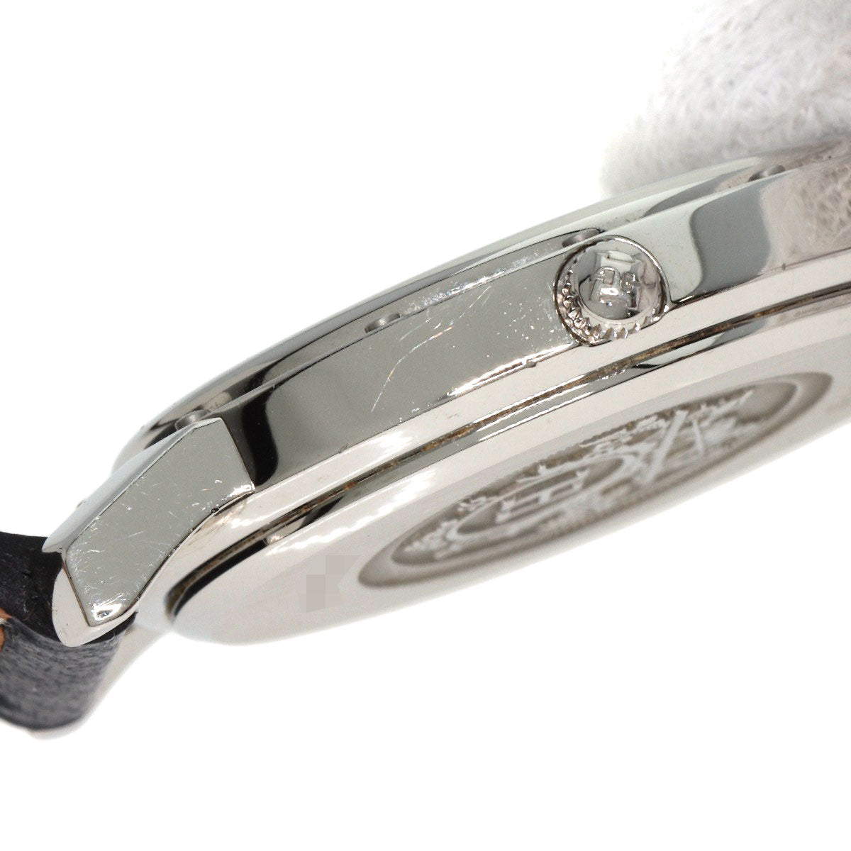 HERMES Watches Quartz CO1.510 Stainless Steel, Leather Silver Clipper oval white dial Women  d