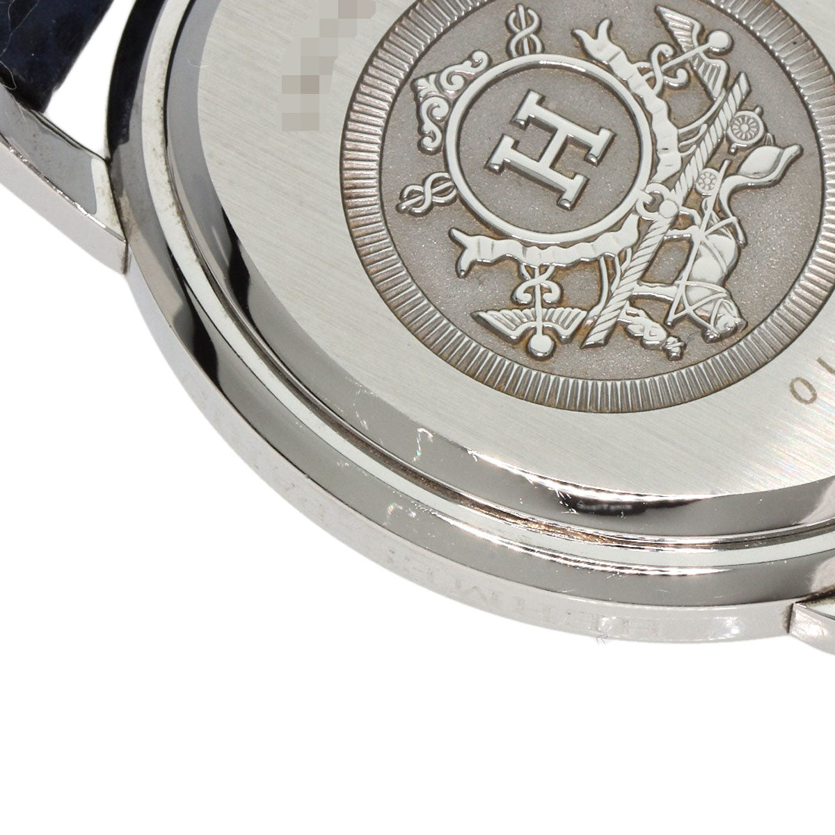 HERMES Watches Quartz CO1.510 Stainless Steel, Leather Silver Clipper oval white dial Women  d