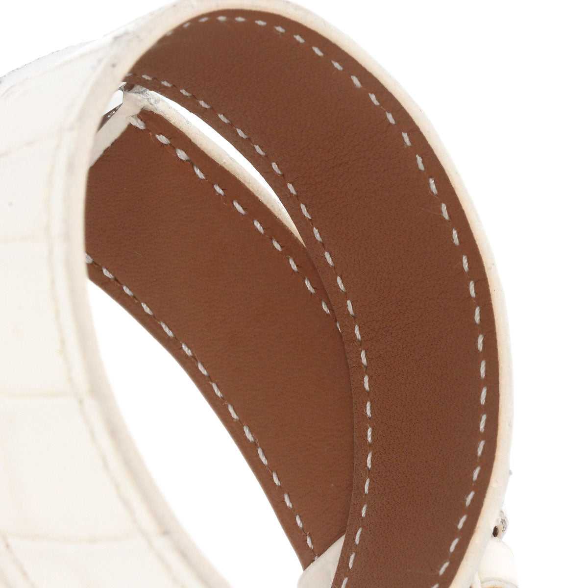 HERMES Watches Quartz CC3.730 Stainless Steel, Leather, Diamond Silver Cape Cod Chene Dunkle White shell dial Women  d