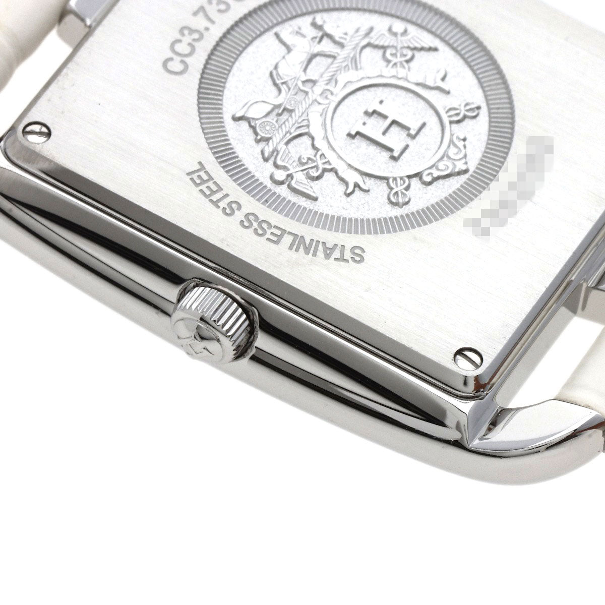 HERMES Watches Quartz CC3.730 Stainless Steel, Leather, Diamond Silver Cape Cod Chene Dunkle White shell dial Women  d