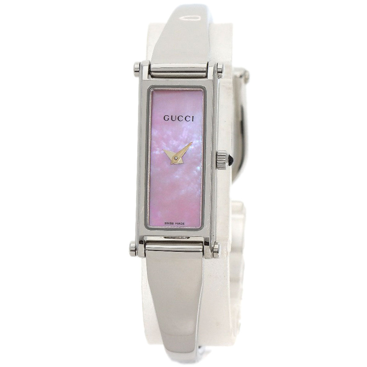 GUCCI Watches Quartz Stainless Steel , Stainless Steel Silver 1500L Pink shell dial Women  d